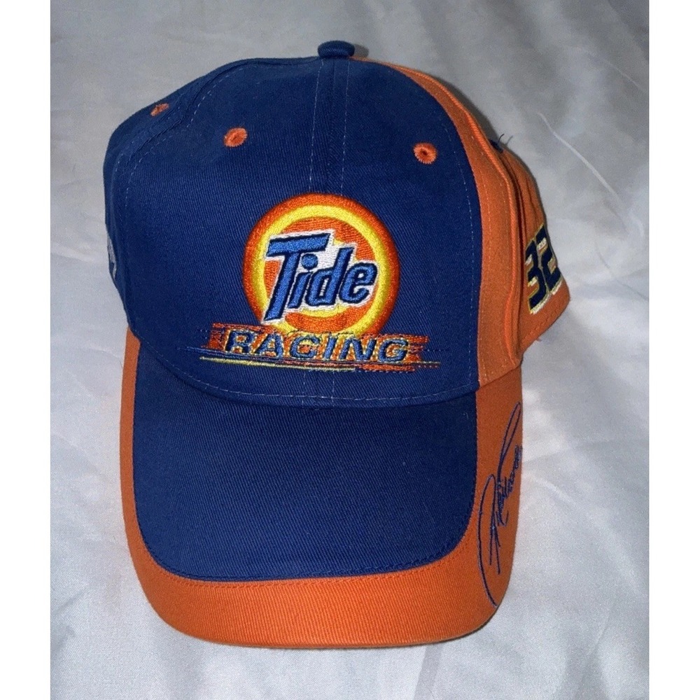 TIDE RACING 32 Ricky Craven Blue Orange Hat Ball Cap Snap Back